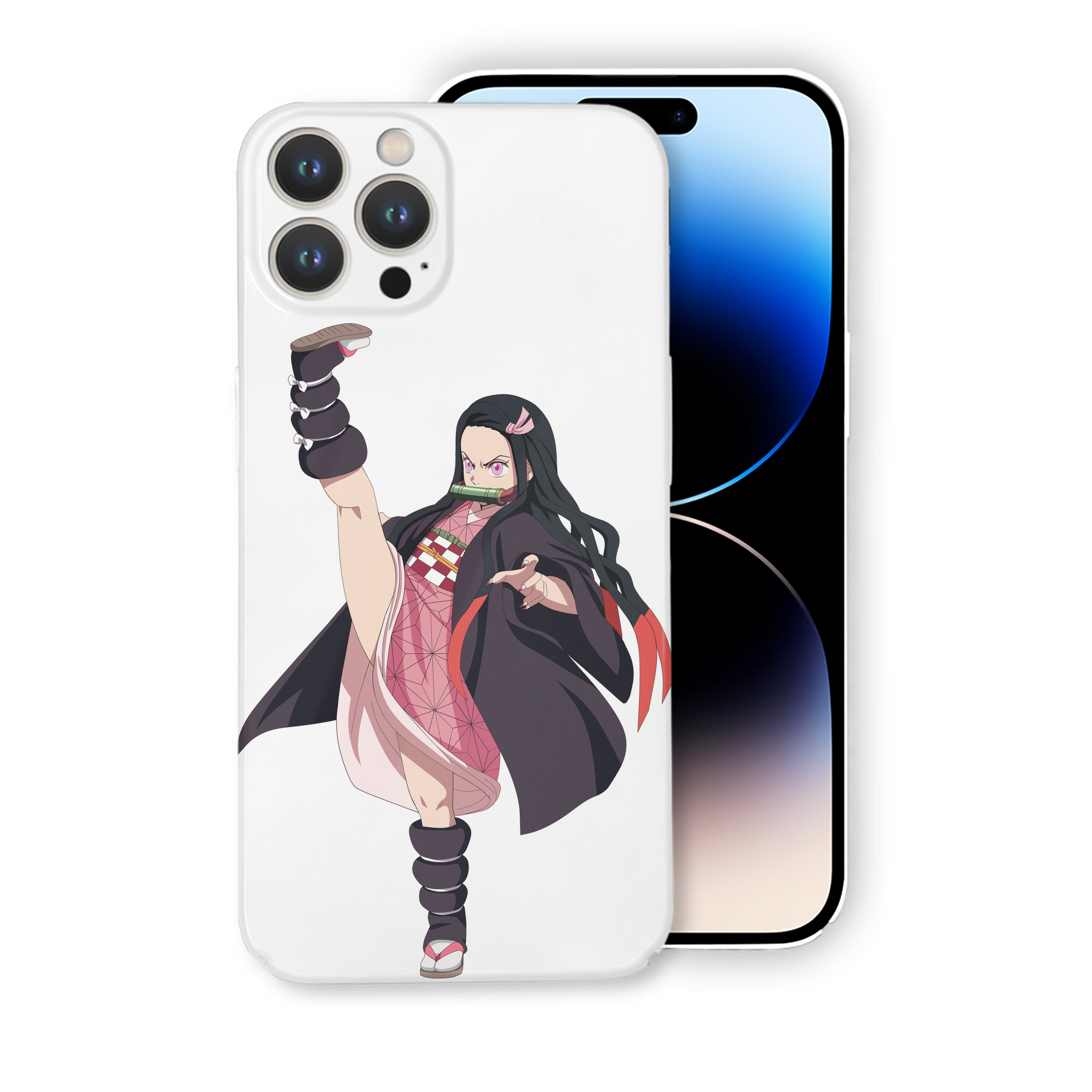 （画像用） 鬼滅の刃（きめつのやいば）竈門 禰󠄀豆子／かまど ねずこ Kamado Nezuko 【iPhone 14シリーズ対応】ハードケース